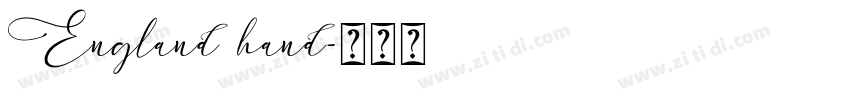 England hand字体转换